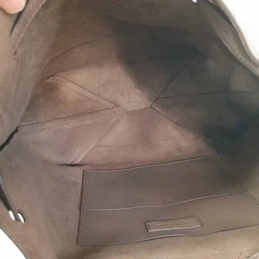 Michael Kors Junie Medium Flap Backpack Pebbled Leather Gold Hardware Taupe Bag